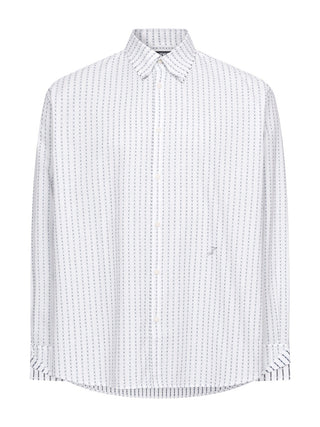 Weißes gestreiftes Ami de Coeur Hemd mit Boxy-Fit