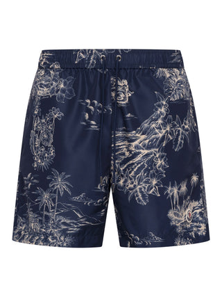 Badehose mit tropischem Print