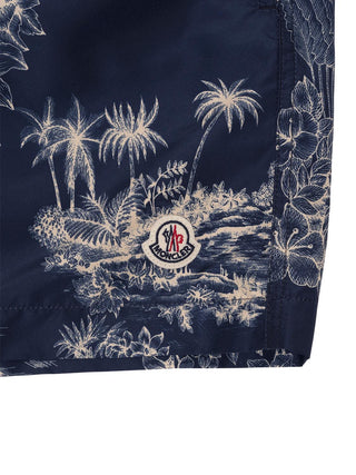 Badehose mit tropischem Print
