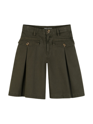 Carol bestickte Shorts mit Falten - Grün