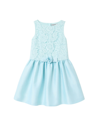 Spitzen-Schleifenkleid aus Taft