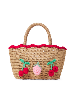 Raffiatsche mit Kirschen