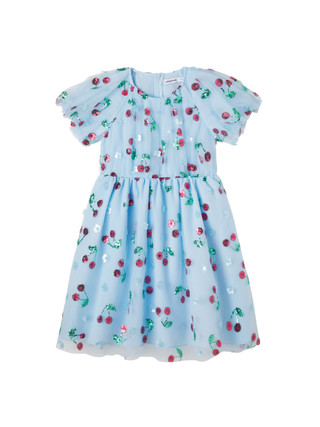 Tüllkleid mit Pailetten und Kirschen