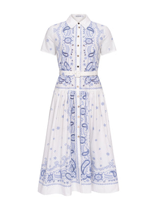 Midikleid mit Stickerei