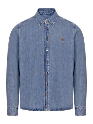 Jeanshemd mit Ami De Coeur Stickerei