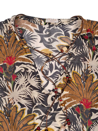 Poncho Kleid im Desert-Print