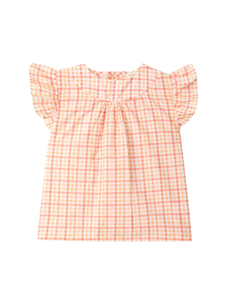 Tartan Bluse - Rosa