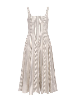 Wells Midi-Kleid mit Streifen