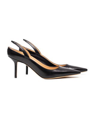 Pumps mit Sling Back in Schwarz