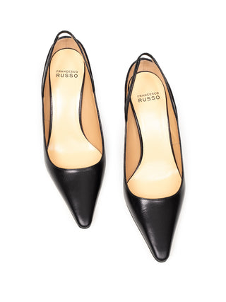 Pumps mit Sling Back in Schwarz