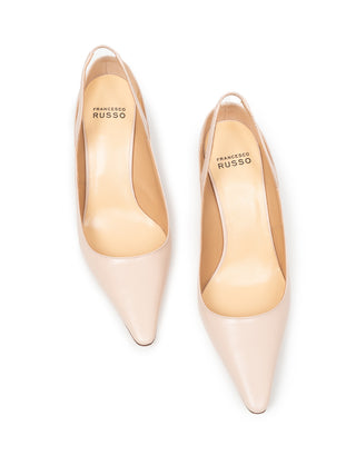 Pump mit Sling Back in Nude