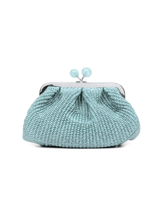 Kleine Pasticcino Bag in Bast-Optik - Petrol