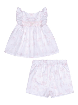 2-teiliges Set aus Baumwolle - Rosa