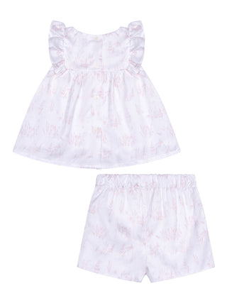 2-teiliges Set aus Baumwolle - Rosa
