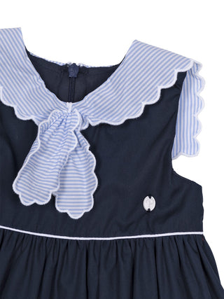 Matrosenkleid mit Zierknoten - Marine