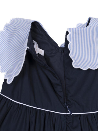 Matrosenkleid mit Zierknoten - Marine