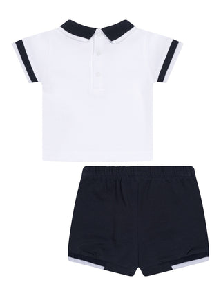 Set aus Poloshirt und Shorts - Weiß/Marine