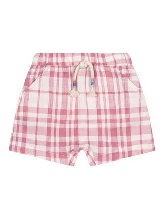 Gola karierte Shorts - Rosa