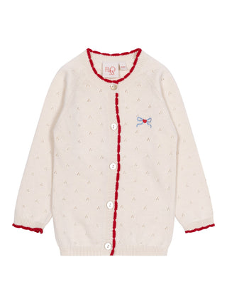 Kaya Pointelle Cardigan - Soft White