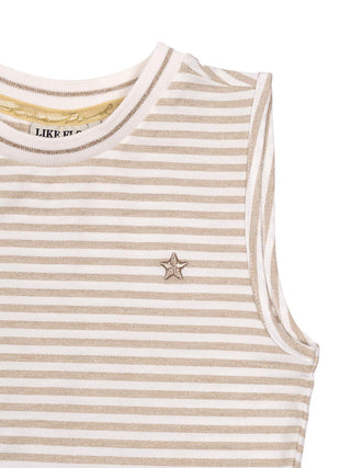 Minte Flo Lurex Kleid - Beige