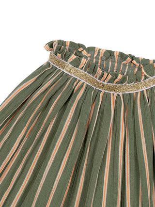 Jupe Rayures Fluo Rock - Khaki