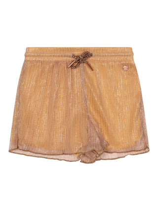 Sunny Shiny Plissee Shorts - Orange