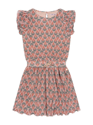 Miron bedrucktes Plisseekleid - Grün