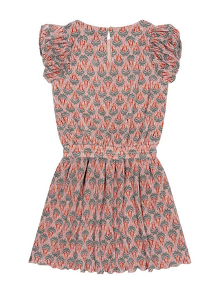 Miron bedrucktes Plisseekleid - Grün