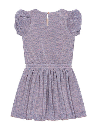 Miron bedrucktes Plisseekleid - Blau