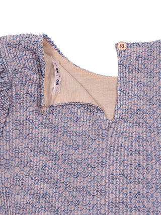 Miron bedrucktes Plisseekleid - Blau