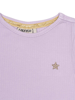 Elise geripptes T-Shirt - Lila