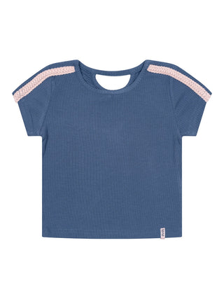 Kris Rippstrick-T-Shirt - Blau