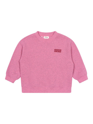 Sweatshirt mit Logo - Rosa meliert