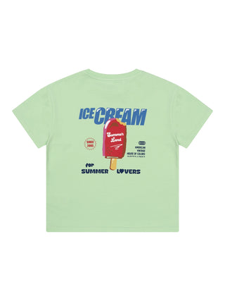 T-Shirt mit Print - Hellgrün