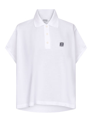 Poloshirt aus Baumwolle in Weiß