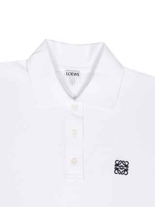 Poloshirt aus Baumwolle in Weiß