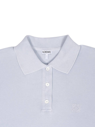 Poloshirt aus Baumwolle in Hellblau