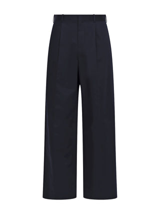 Hose mit weitem Bein aus Baumwolle