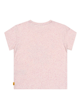 Loose Fit T-Shirt mit Artwork - Rosa