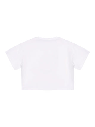 T-Shirt mit Stickereien - Weiß