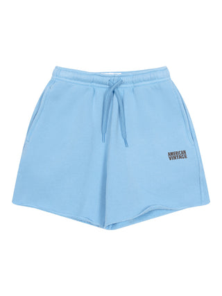Sweatshorts mit Logo - Hellblau
