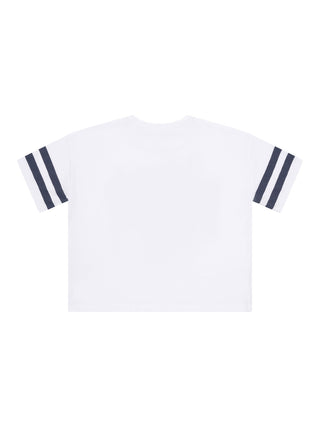 Daylily Pure Cloud College Crop-T-Shirt - Weiß