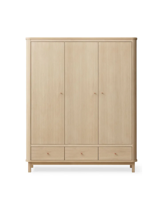 Wood Kleiderschrank 3-türig - Eiche