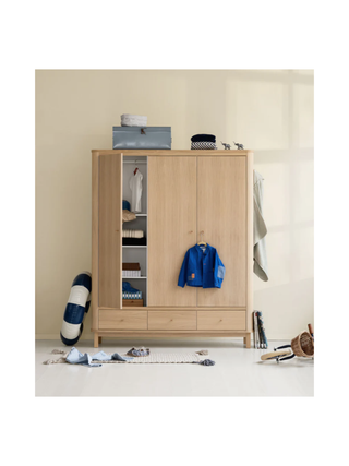 Wood Kleiderschrank 3-türig - Eiche