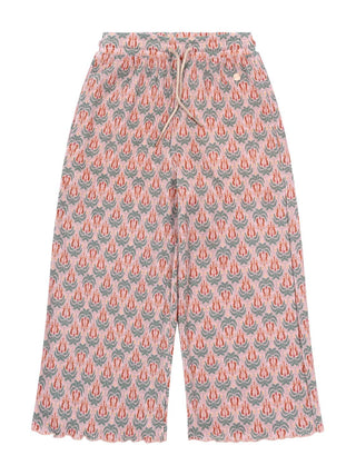 Sun Plissee Palmtree Palazzo Hose - Sage Green