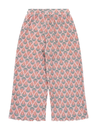 Sun Plissee Palmtree Palazzo Hose - Sage Green