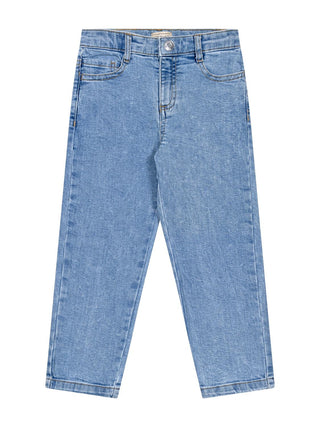 Five-Pocket Jeans mit Logo - Blau