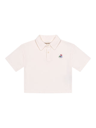 Nut Poloshirt mit Logo - Ecru