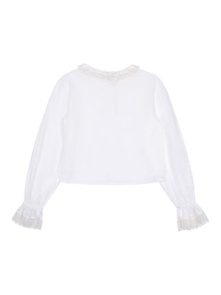 Bluse mit Spitzen-Details - Weiß