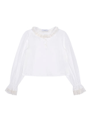 Bluse mit Spitzen-Details - Weiß